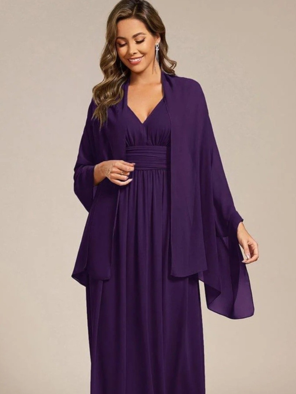 Elegant Deep Purple Shawl